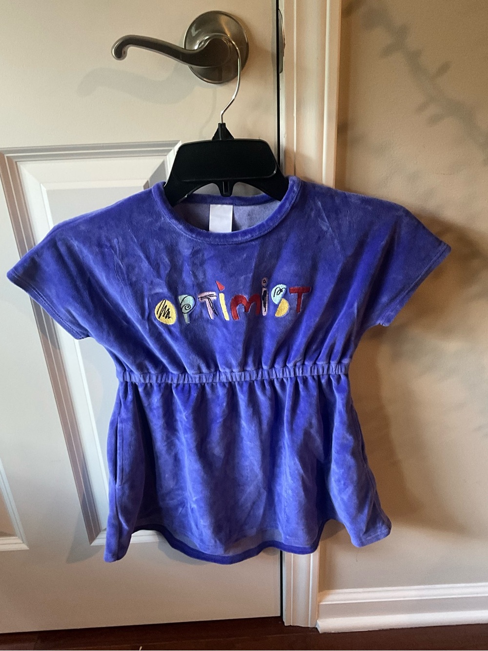Open Edit Kids Purple "Optimist" Short Sleeve Dress Size 4